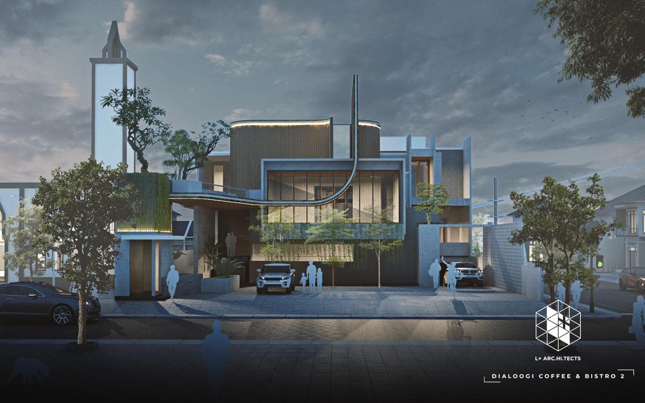 Modern architecture landscape